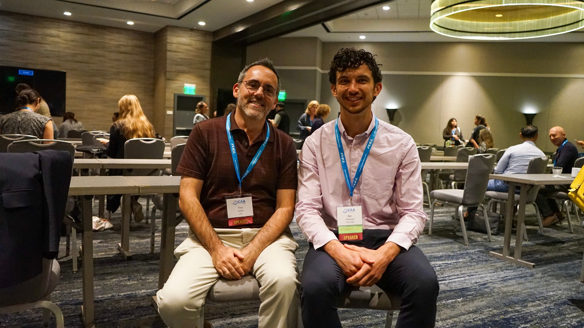 Ben Thompson, AuD, and Troy Cascia, AuD, at the CAA conference